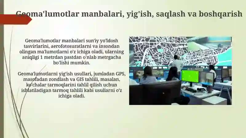 Zamonaviy geoinformatsion tizimlar 4