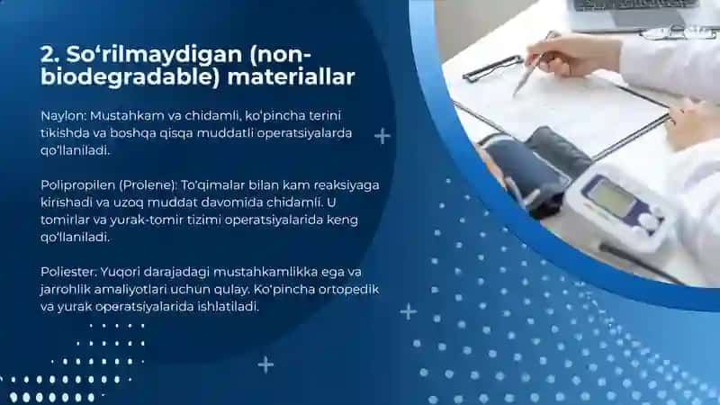 ZAMONAVIY TIKUV MATERIALLARI. STERILIZATSIYA OLDI TAYYORGARLIGI VA STERILIZATSIYA SIFATINI ANIQLASH USULLARI 4