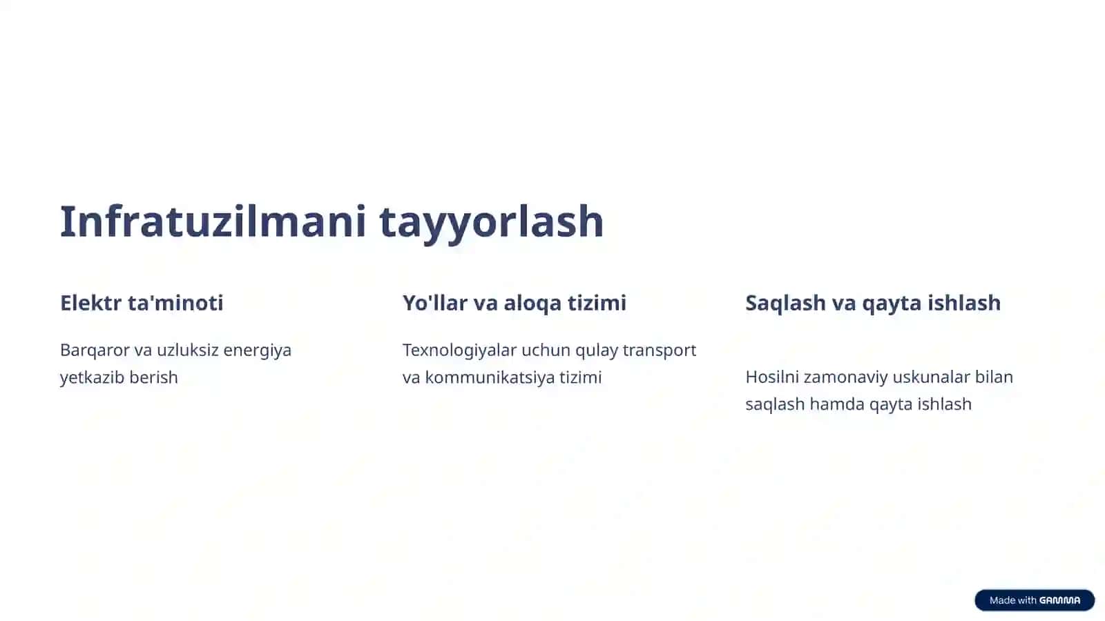 Qishloq xo'jaligida innovatsion texnologiyalarni joriy etish tayyorgarligining asosiy vazifalari 4