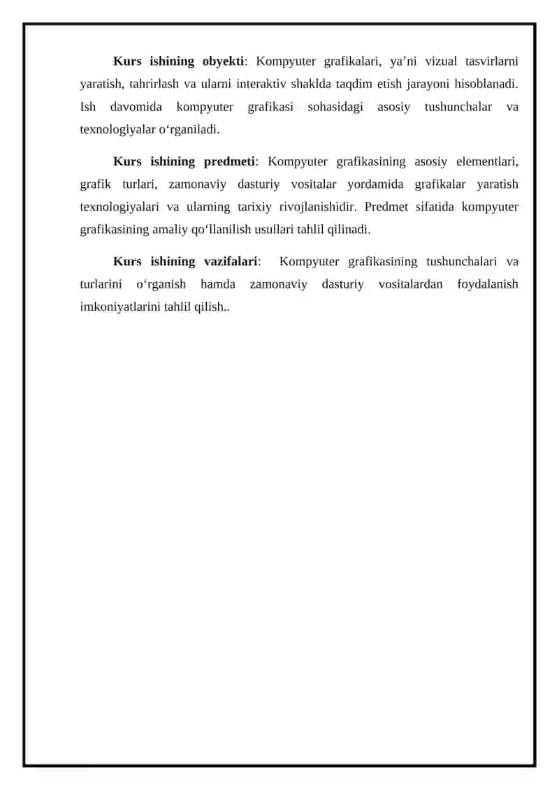 “KAMPYUTER GRAFIKASINING ASOSIY TUSHUNCHALAARI VA UNING TARIXIY RIVOJLANISHI.” 4
