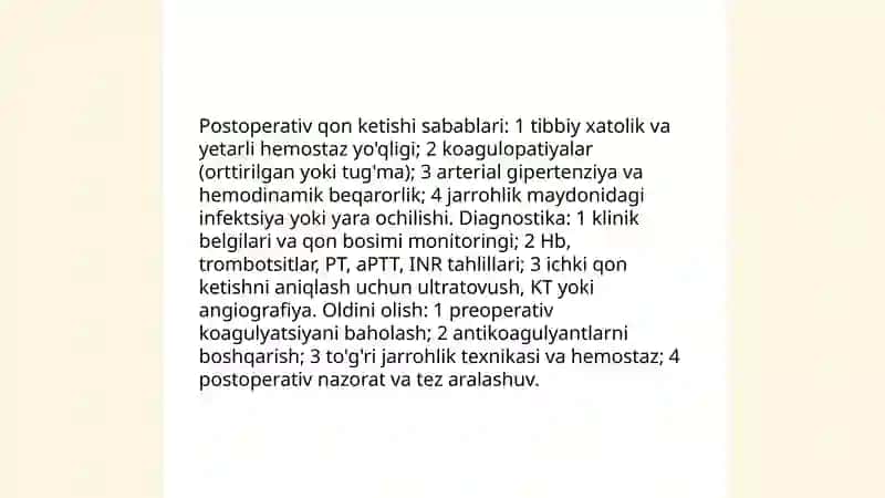 Xirurgiyada amaliyotdan keyingi asoratlar va ularning profilaktikasi 4