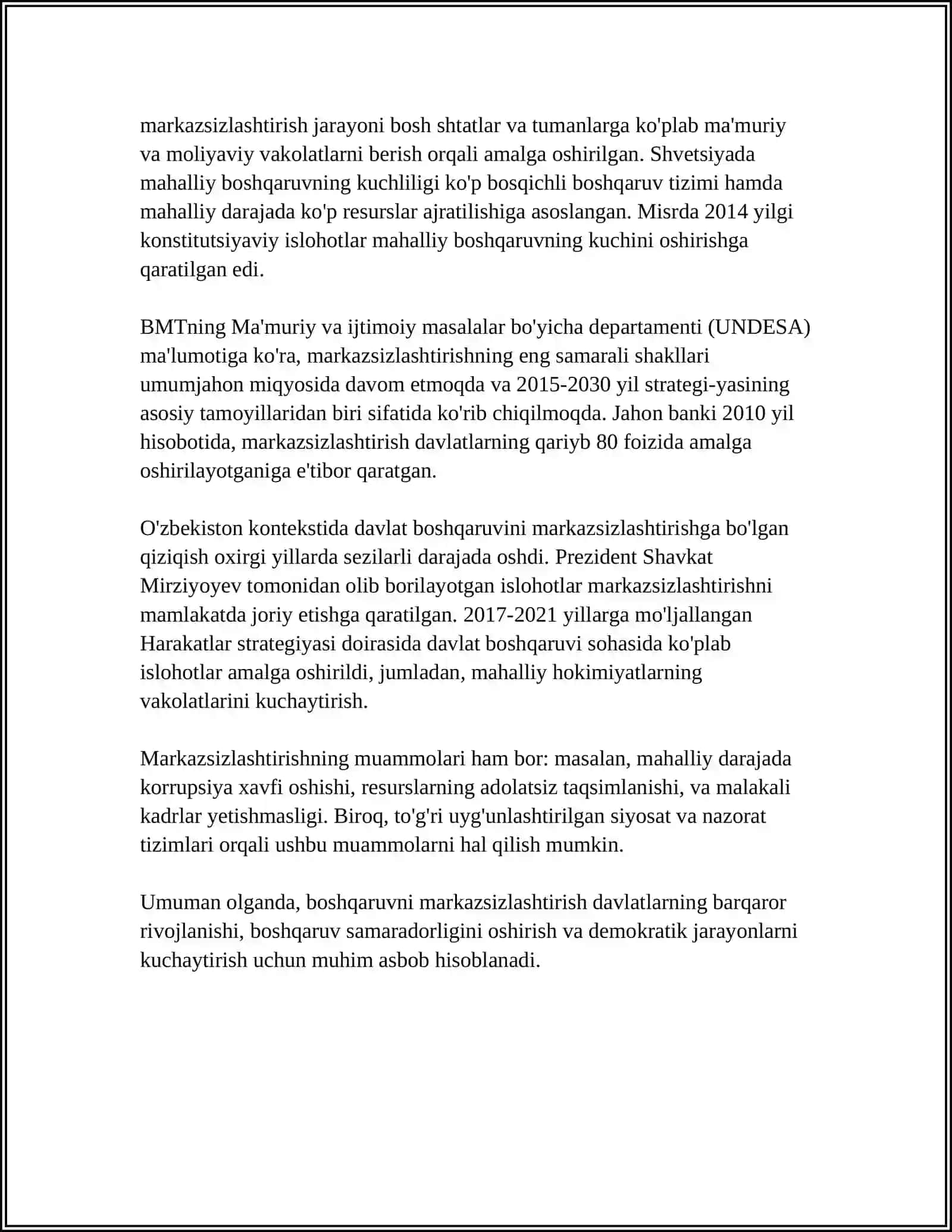 MUSTAQILLIK YILLARIDA DAVLAT BOSHQARUVI TIZIMIDA AMALGA OSHIRILGAN ISLOHOTLAR 4