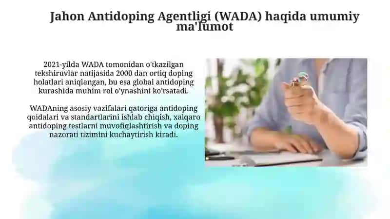 Jahon Antidoping Agentligi (WADA) 4