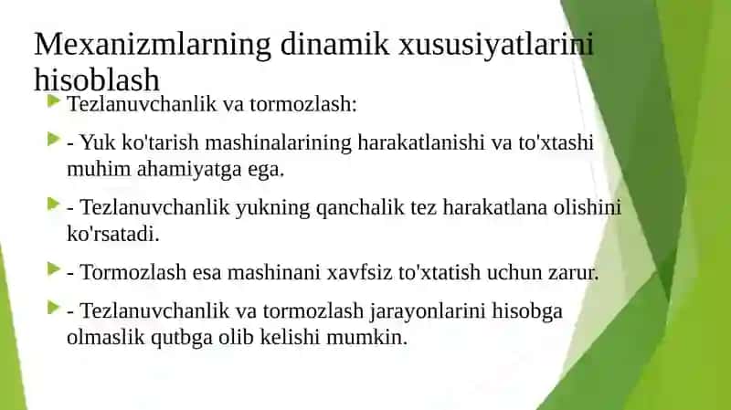 Yuk ko‘tarish mashinalari mexanizmlarini xavfsiz ishlashi uchun xisob ishlari 4