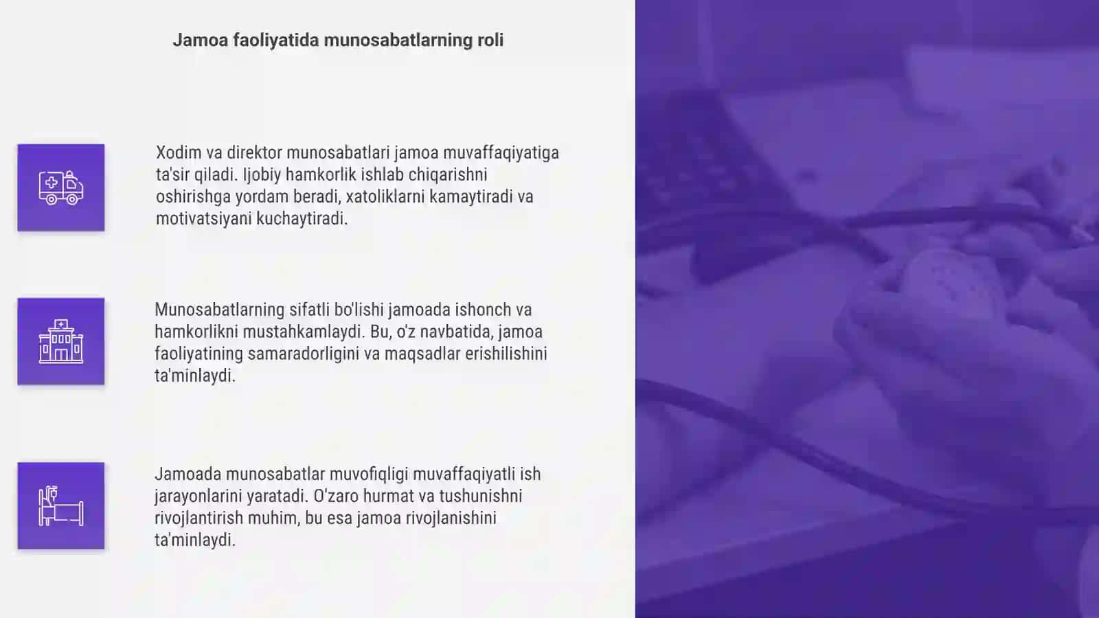 Xodim va direktor munosabatlarining jamoa faoliyatiga ta'sirini tahlil qilish 4