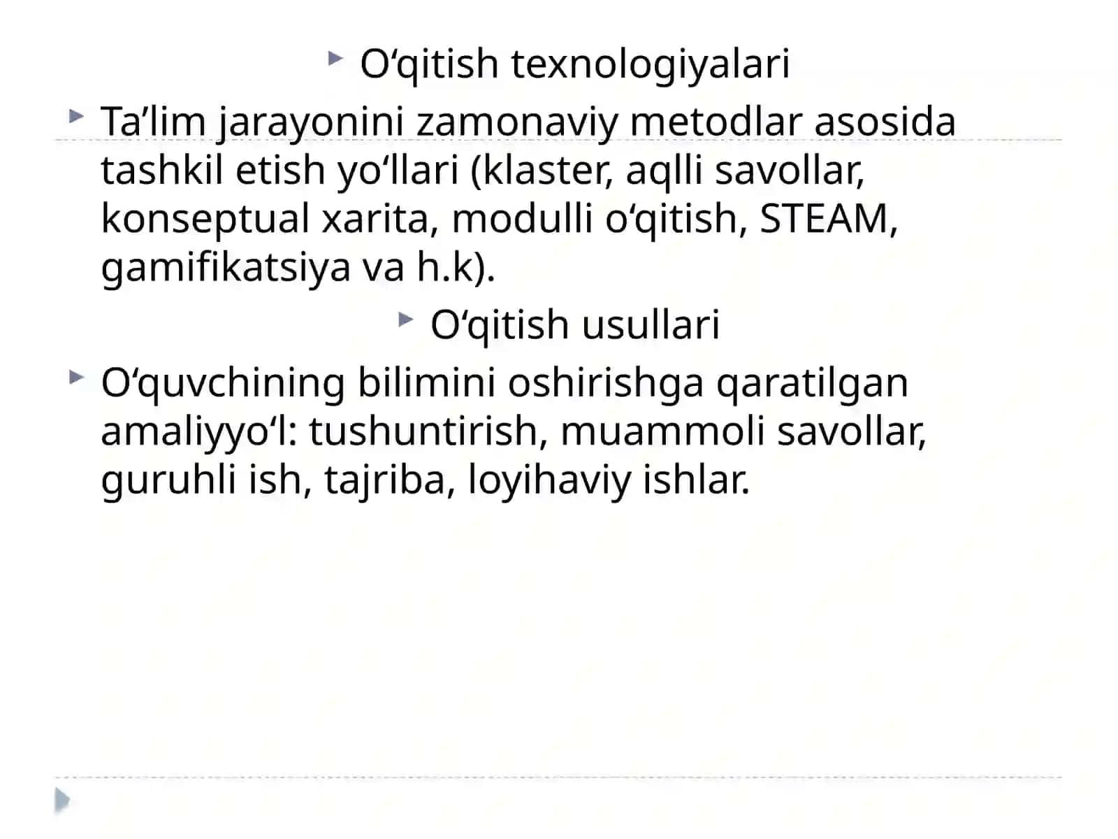 Ilmiy-pedagogik adabiyotlarni o‘rganish, zamonaviy ta’lim texnologiyalari tushunchasini aniqlash va umumlashtirish 4