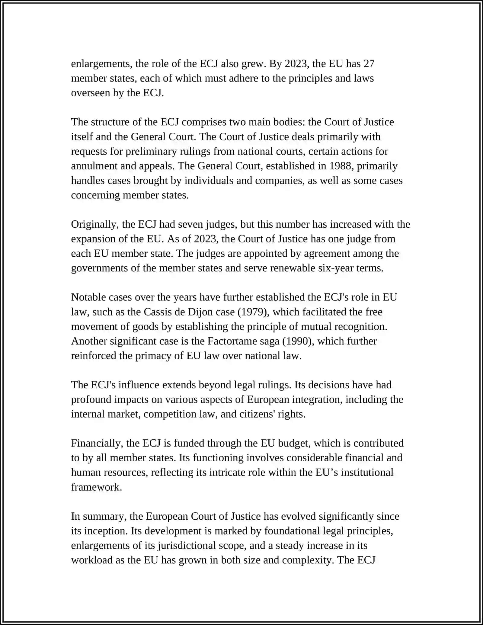 MUSTAQIL ISH Theme: EUROPEAN COURT OF JUSTICE 4