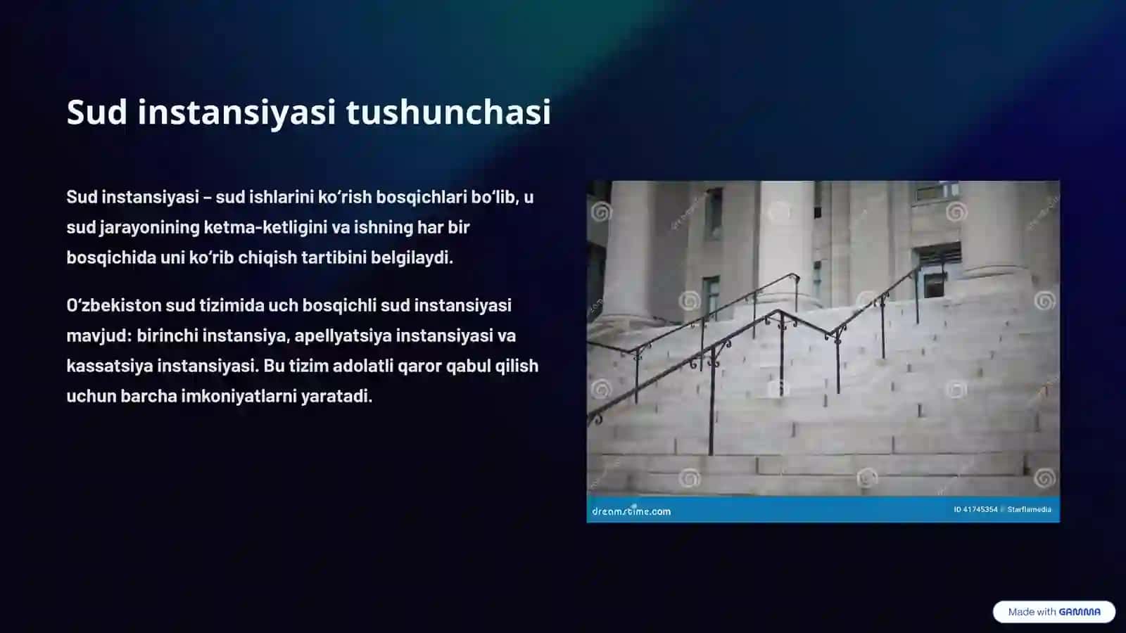 Sud tizimi bo'gini va sud instansiyasi tushunchasi va turlari 4