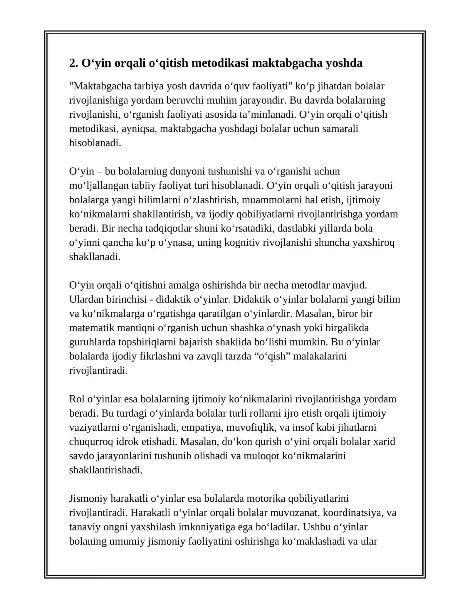 Maktabgacha Tarbiya Yosh Davrida O‘quv Faoliyati 4