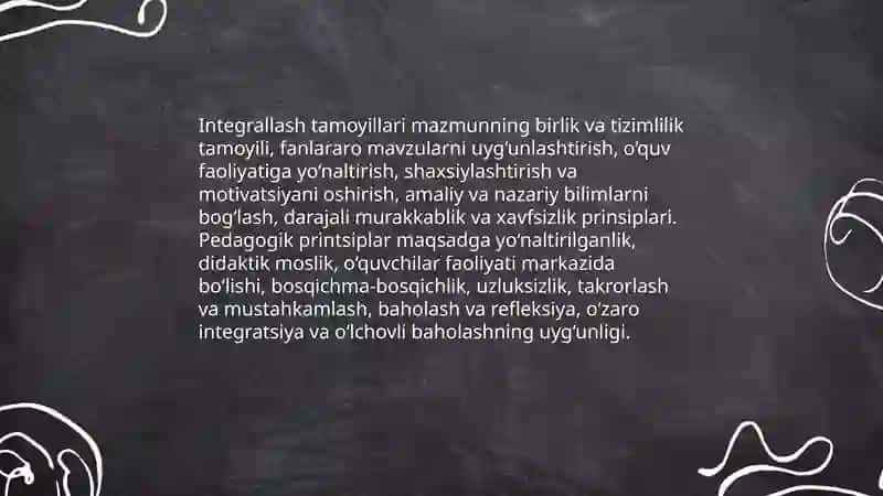 Integrallashgan mashg'ulotlarni loyihalashtirish 4