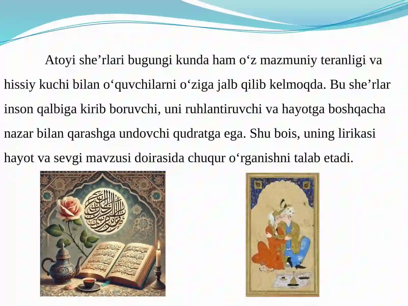 Atoyi lirikasida hayot va sevgi. 4