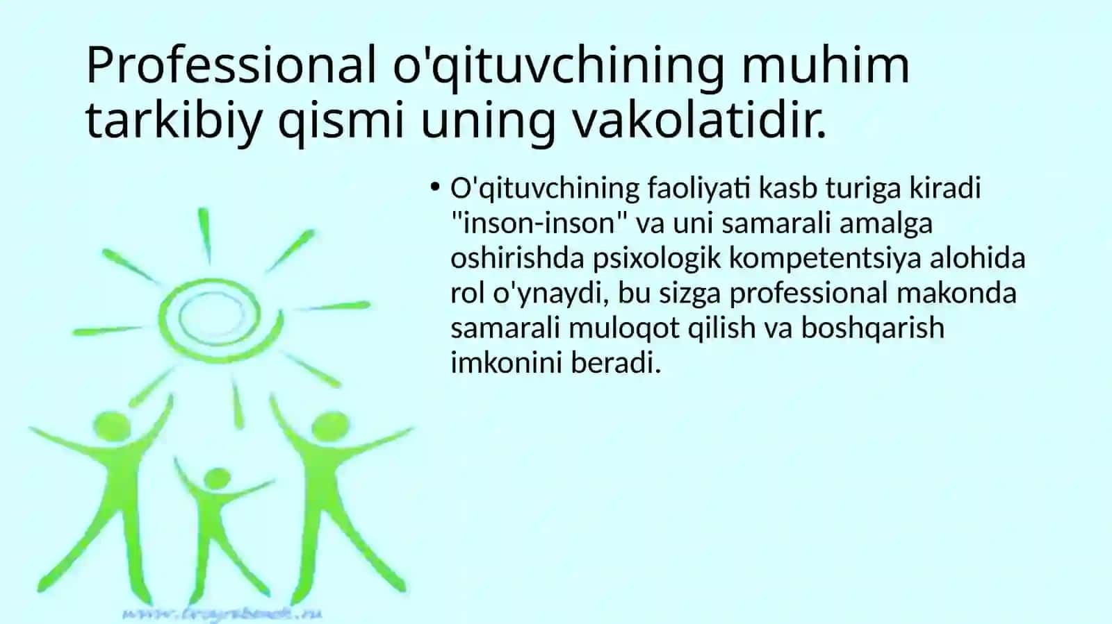 O'qituvchining psixologik kompetentsiyasi: muammolarni hal qilish pedagogik vaziyatlar 4