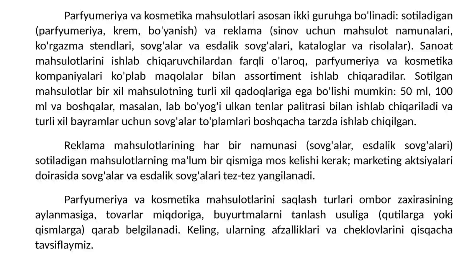 PARFYUMERIYA-KOSMETIKA MAHSULOTLARINI SAQLASH OMBORLARI 4