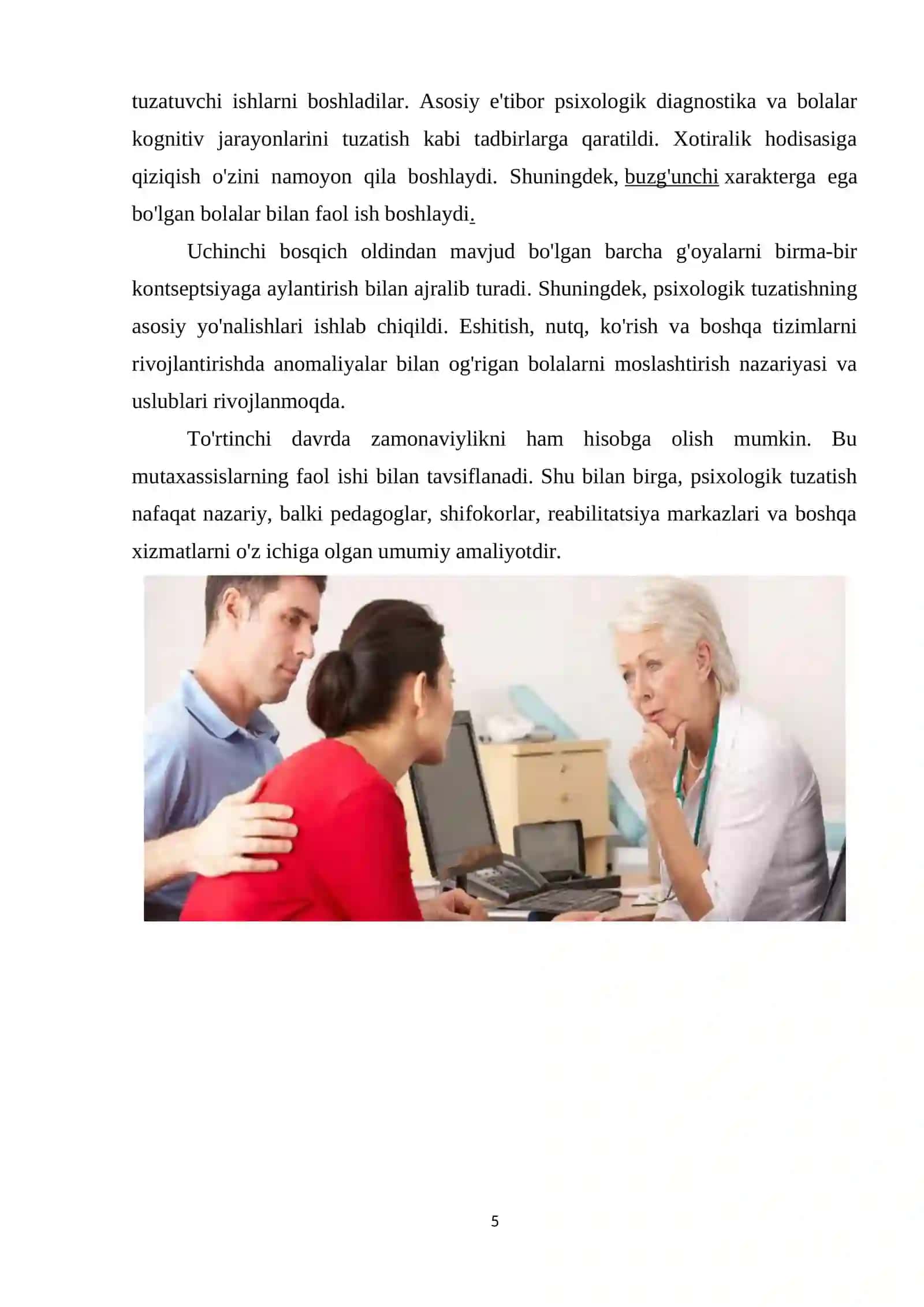 Psixologik yordam vaqtida asosiy konsepsiya va ulardan foydalanish 4
