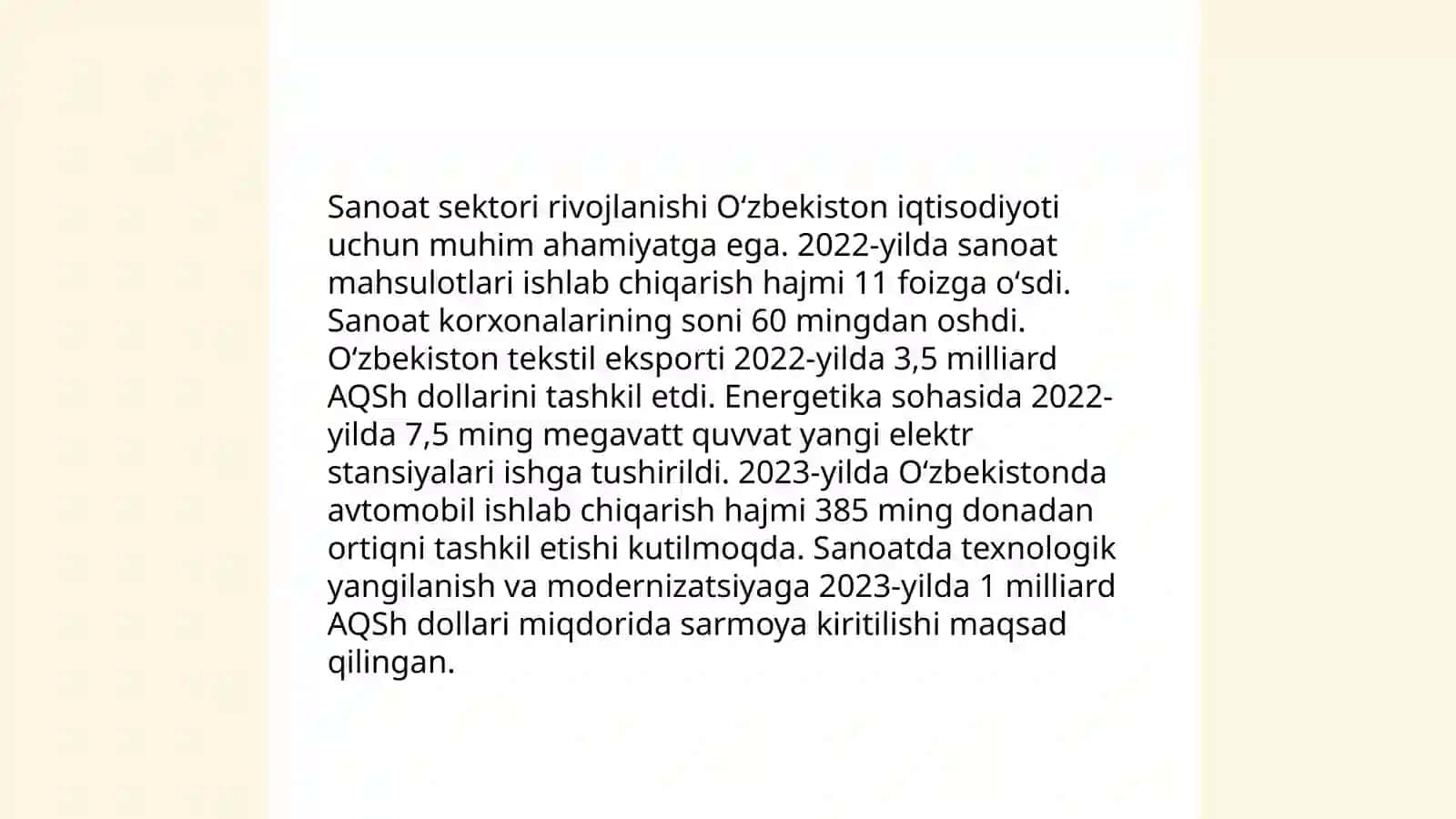 Qishloq xo'jaligi taraqqiyoti 4
