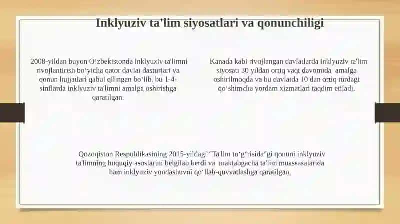 Inklyuziv talimni joriy qilish boyicha chet el tajribalari 4