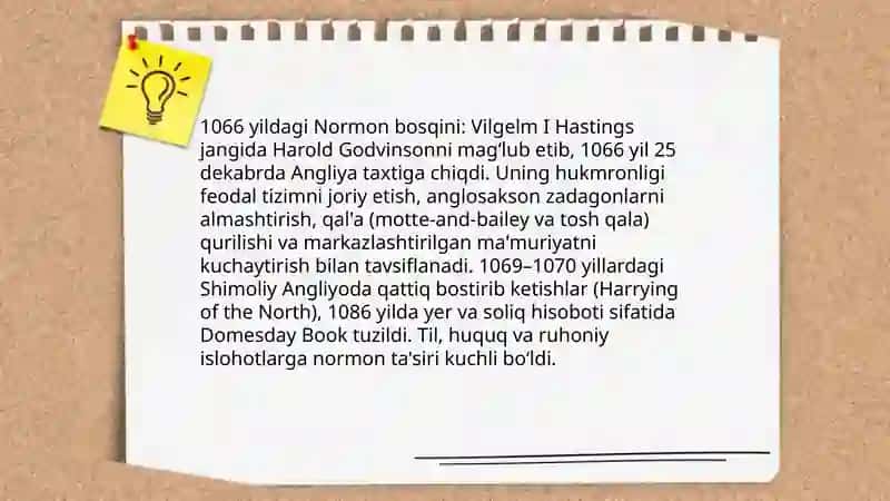 Anglo-Sakson davri va ingliz jamiyatining shakllanishi 4