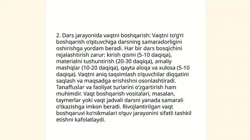 Oʻqituvchining oʻquvchilar bilan faoliyatini boshqarish mahorati 4