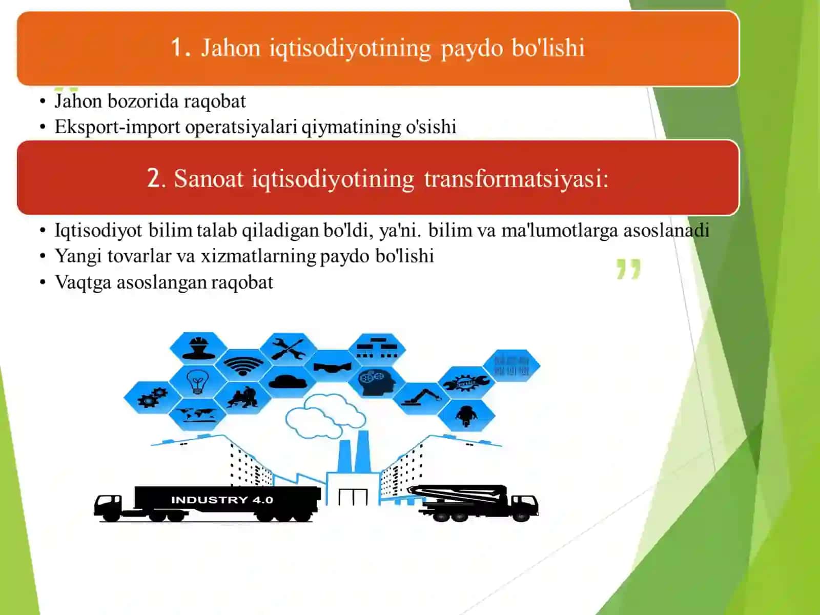 Axborot tizimlarining tushunchasi va ulardan iqtisodiyotning sohalarida foydalanish imkoniyatlari 4