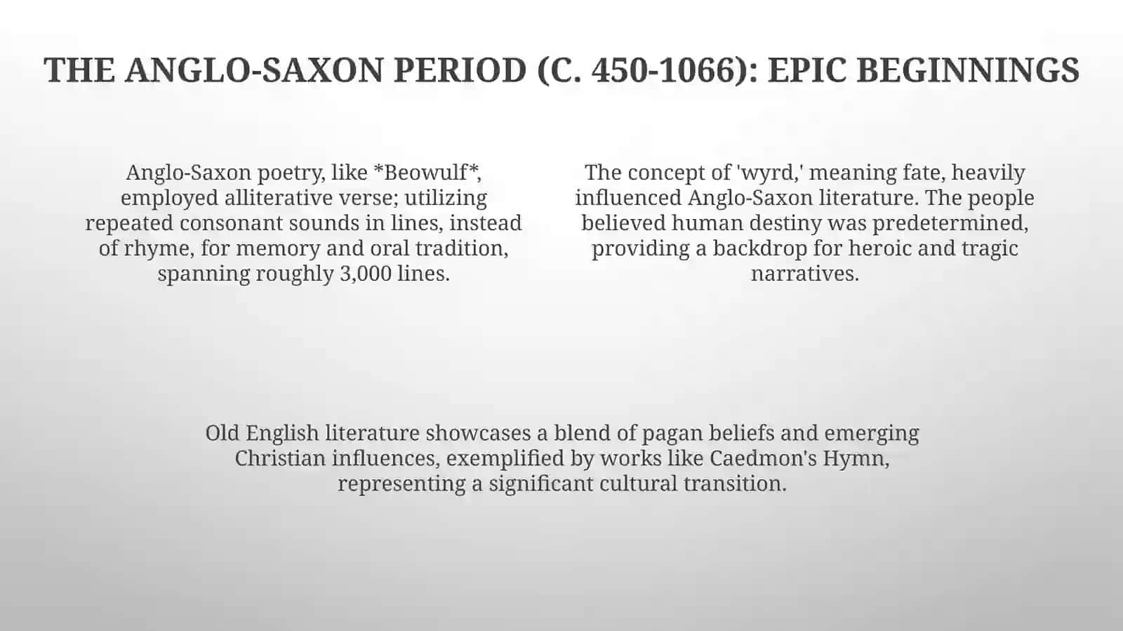 The Main Periods of English Literature and TheirCharacteristics 4