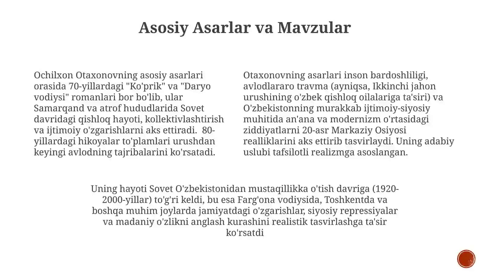 Ochilxon Otaxonov hayoti va ijodi 4