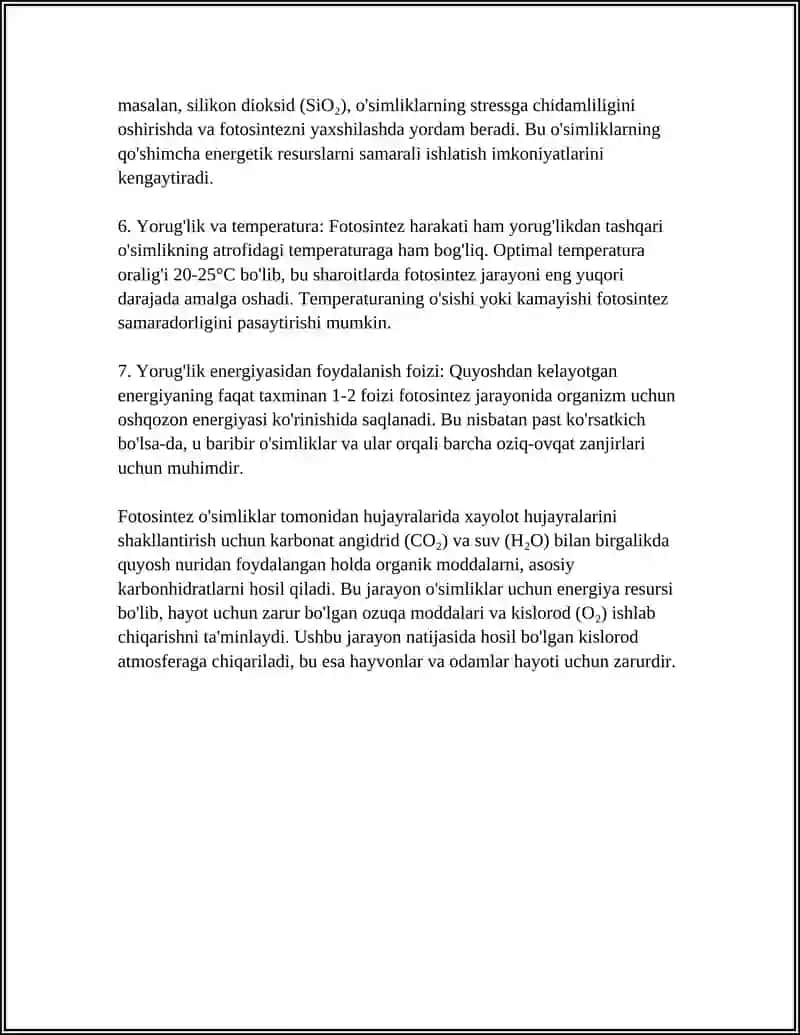 ÕSIMLIKLARGA TASHQI MUHIT OMILLARGA TA'SIRI.ÕSIMLIKLARNI EKOLOGIK GURUHLARI 4