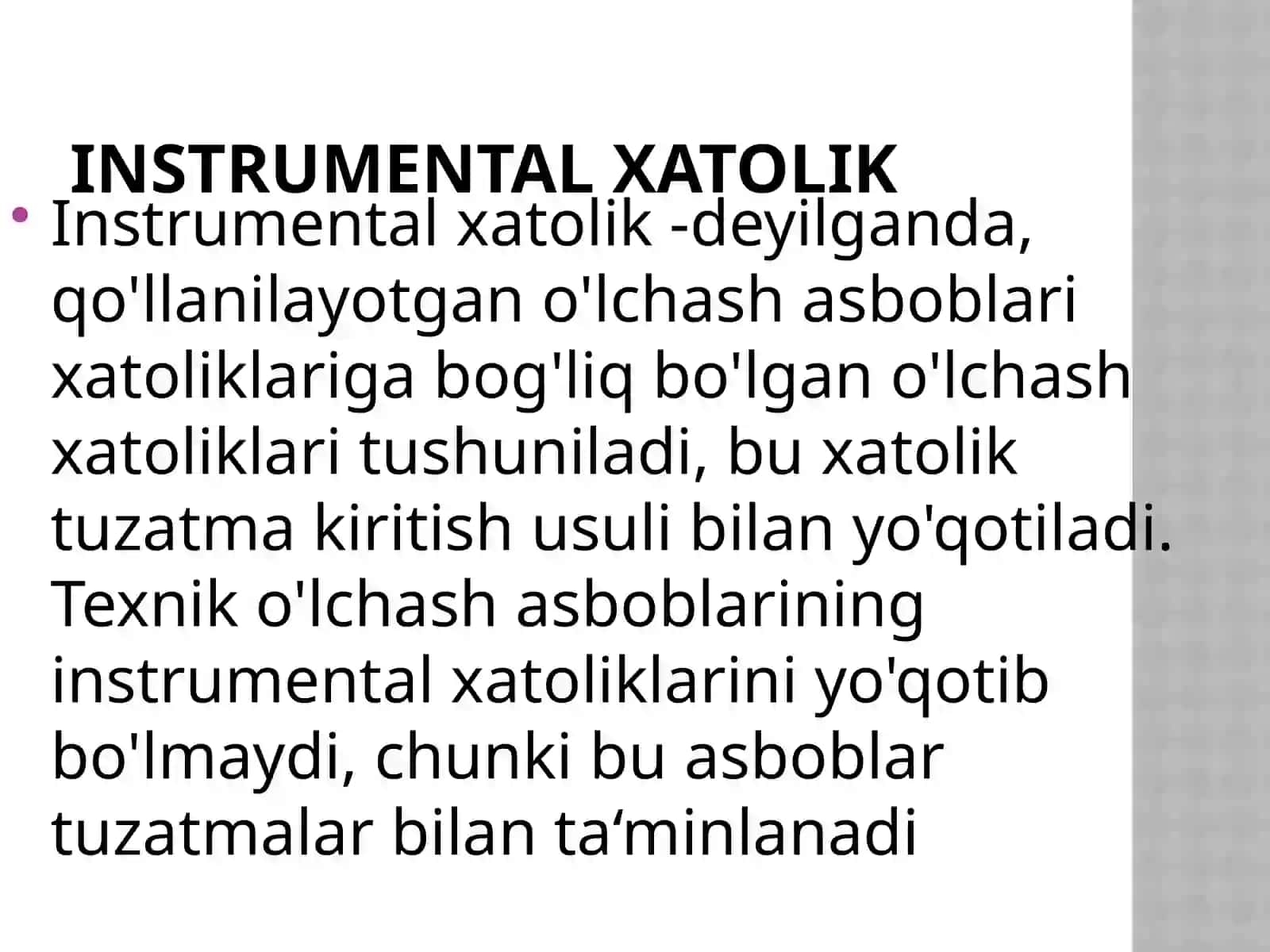 O'lchashxatoliklarini xarakterlash 4