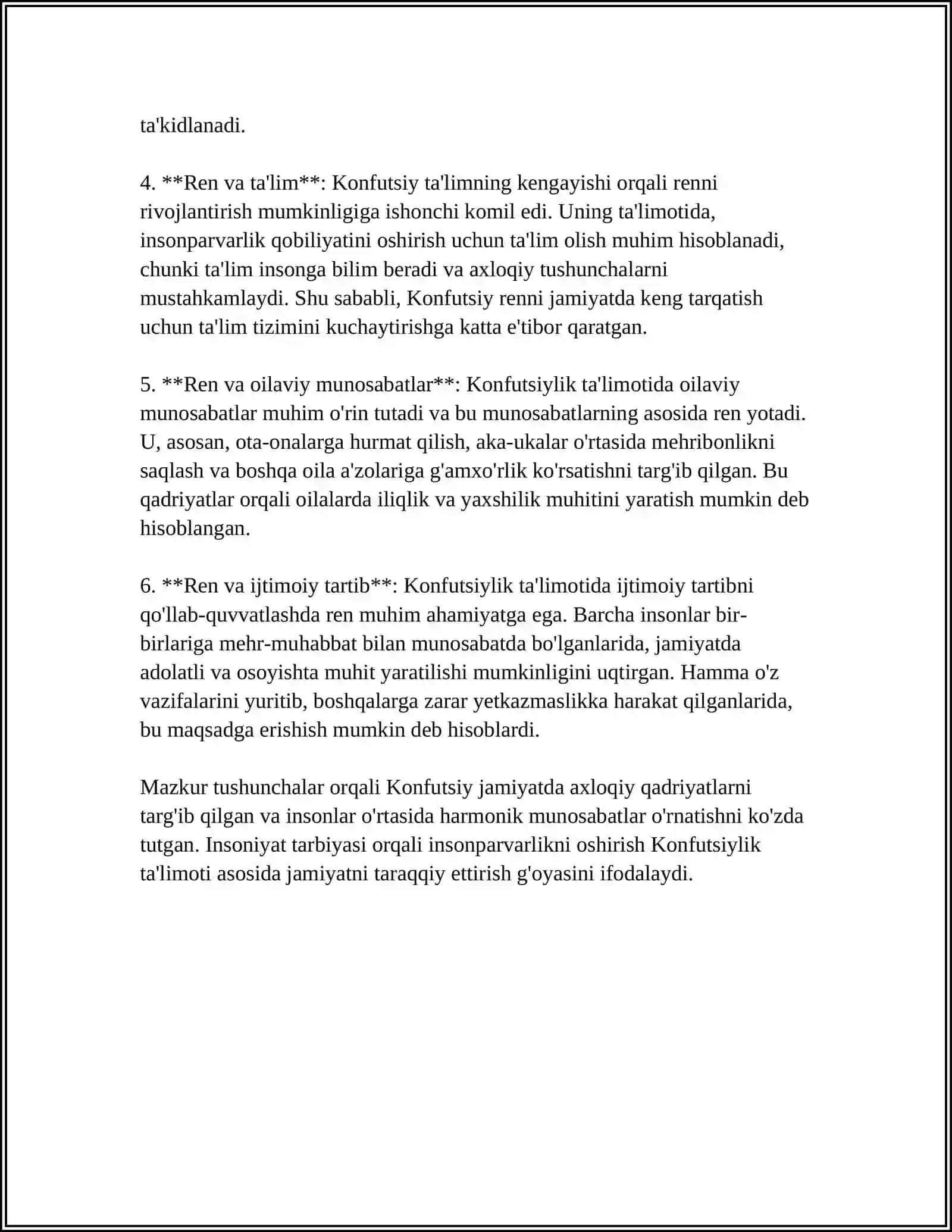KONFUTSIYLIK TA'LIMOTIDA IJTIMOIY-AXLOQIY MASALALAR 4