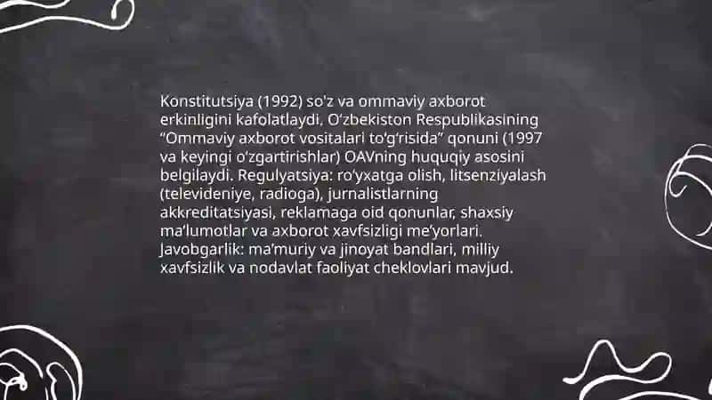 Ommaviy axborot vositalarining faoliyati 4