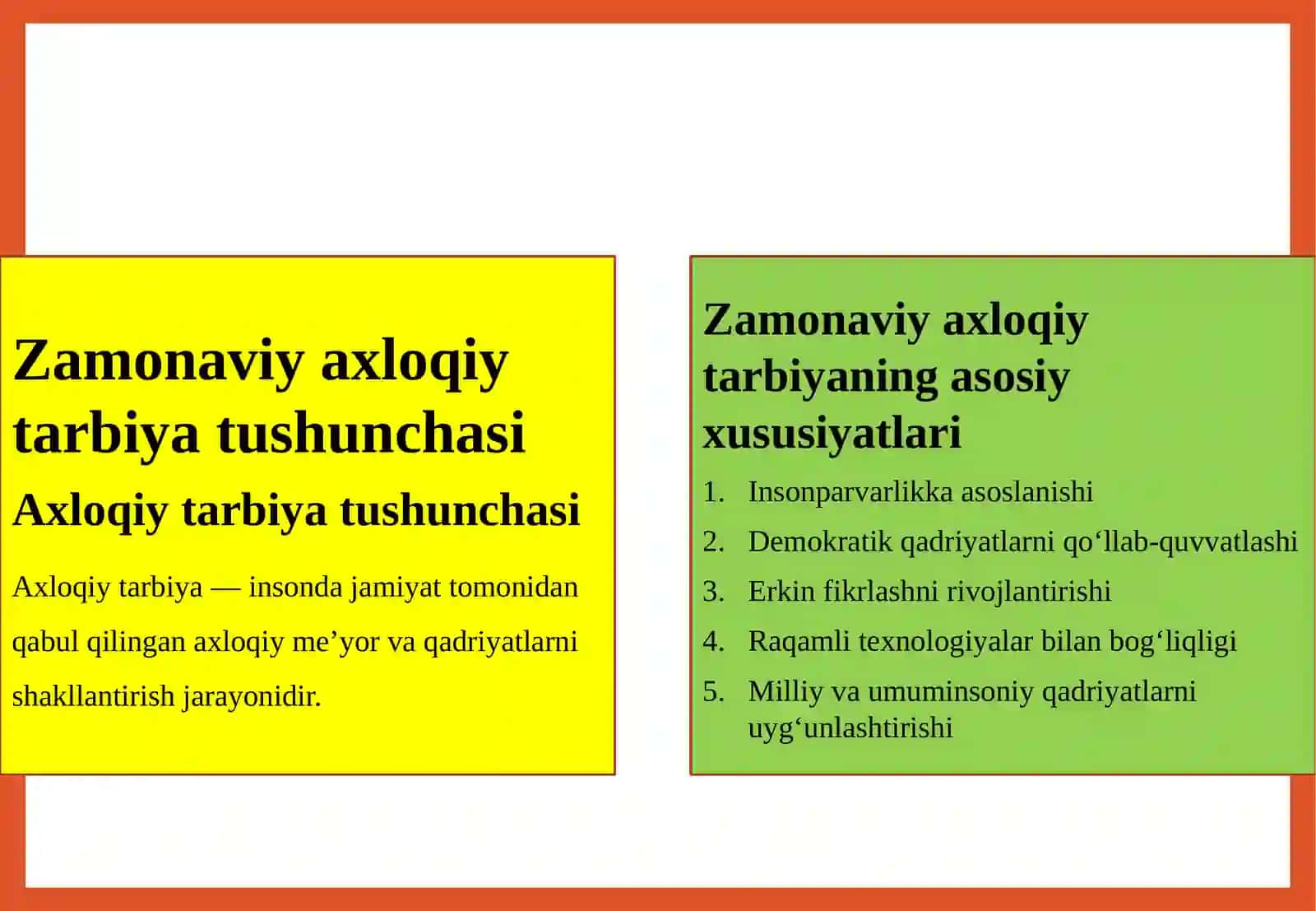 Zamonaviy axloqiy tarbiyaning yutuqlari va kamchiliklari 4