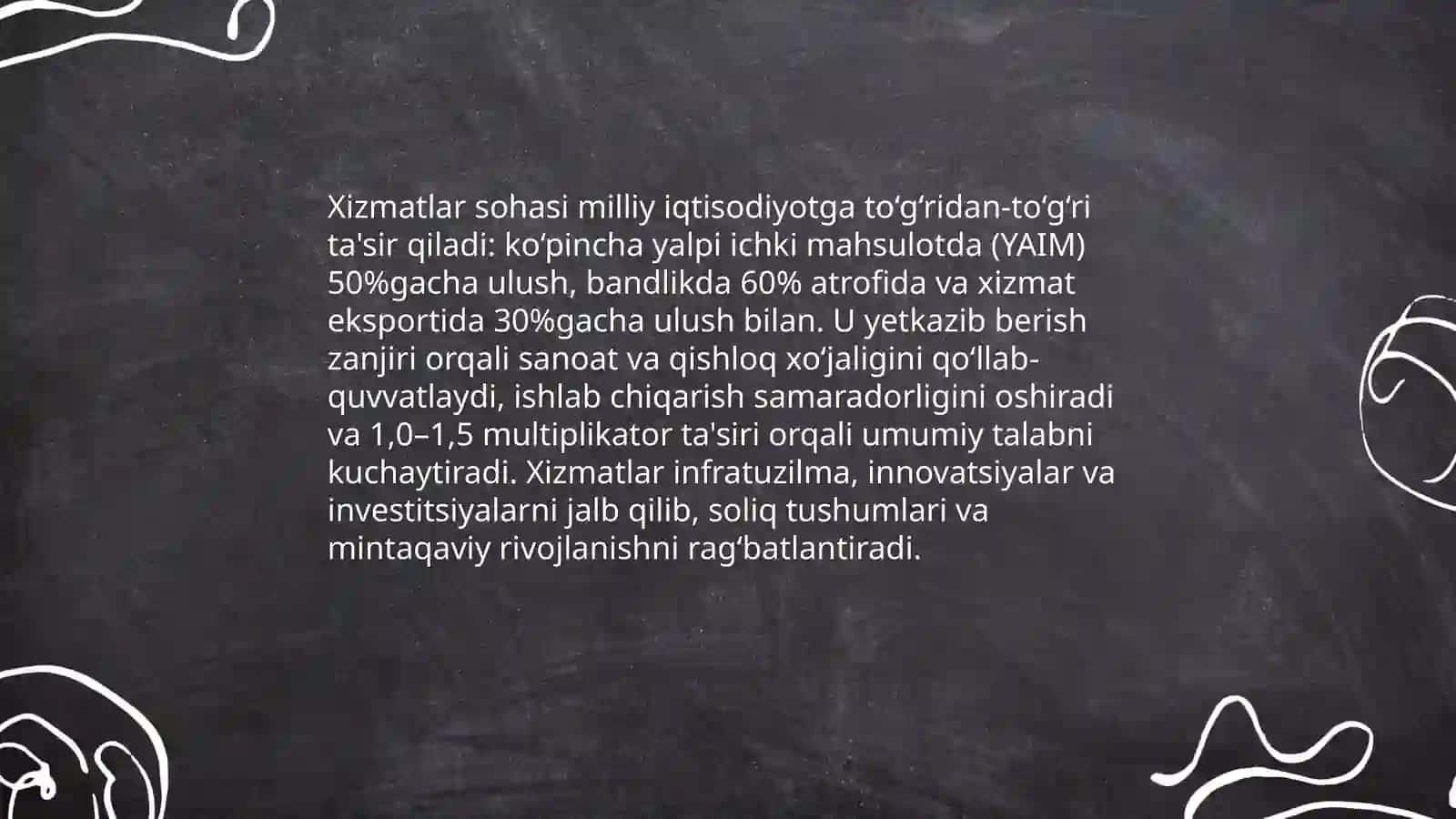 Xizmatlar sohasida zamonaviy xizmatlar bozorining muhim xususiyatlari 4