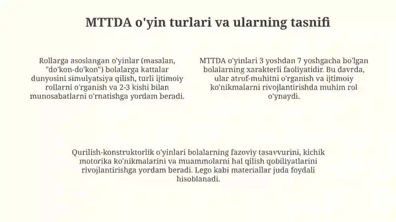 MTTDA o'yin faoliyati: mohiyati va xususiyatlari 4