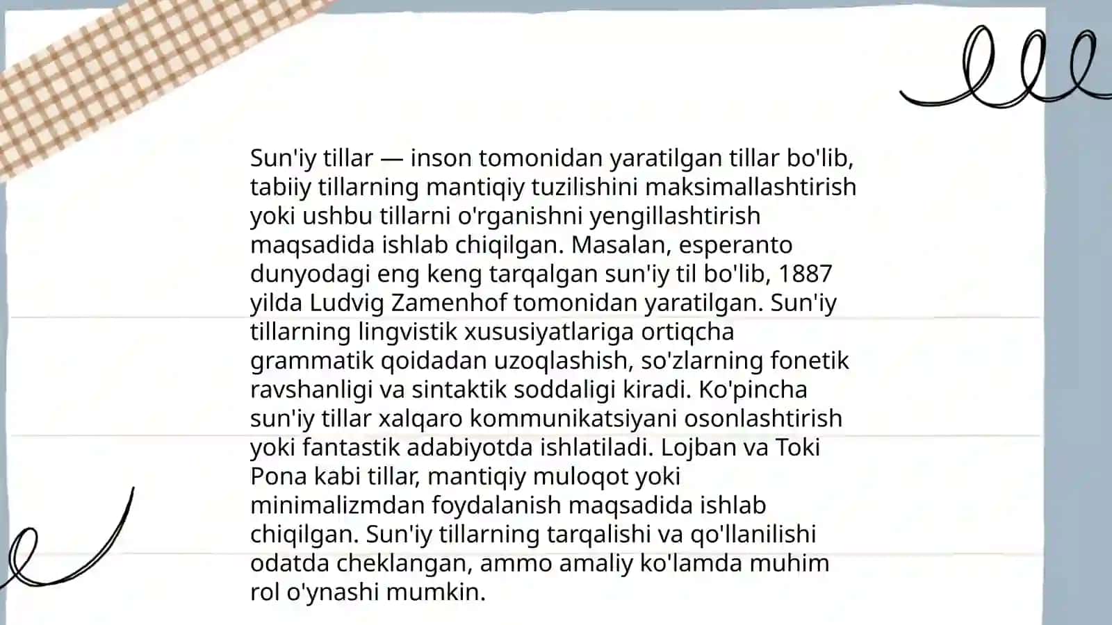 Sun'iy tillar 4