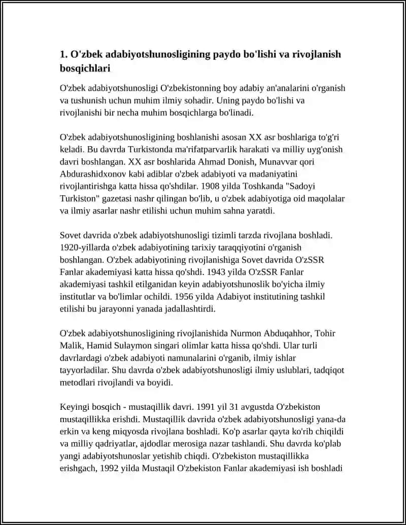 O'zbek adabiyotshunosligi 4