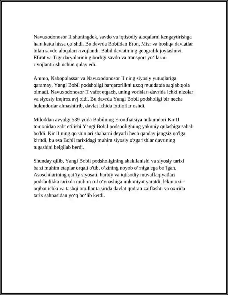 Yangi Bobil Podsholigining shakllanishi va siyosiy tarixi 4