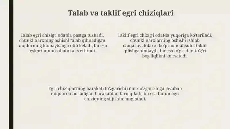 Talab va taklif nazariyasi va bozor muozanati 4
