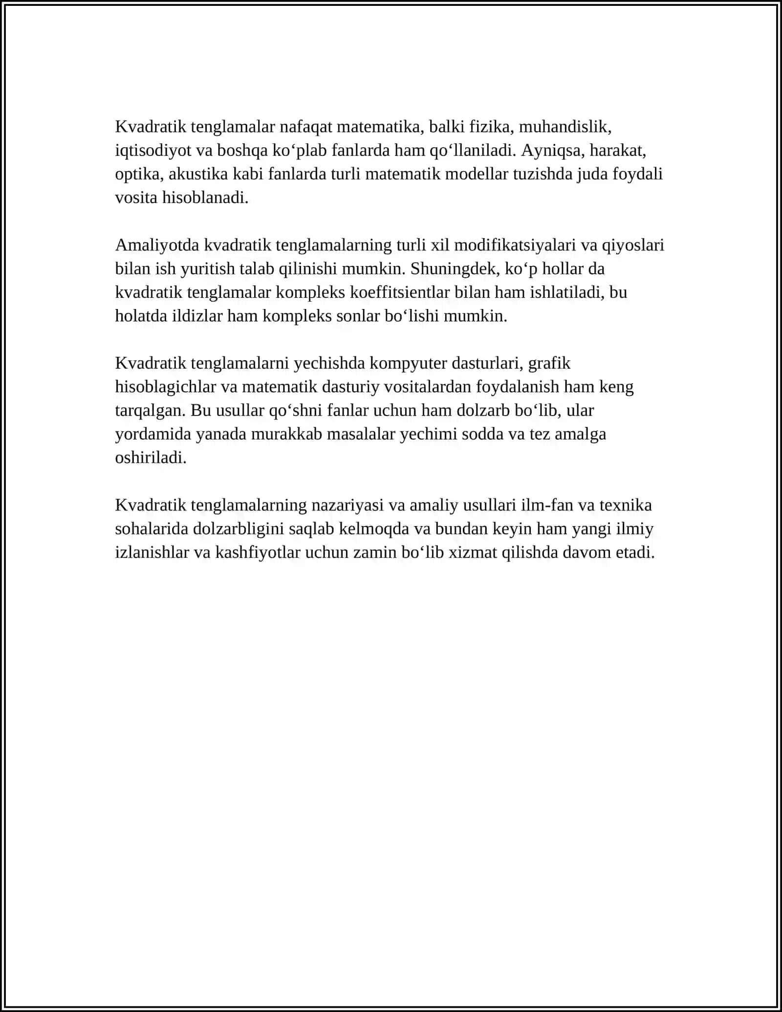 KVADRATIK FOʻMALAR 4