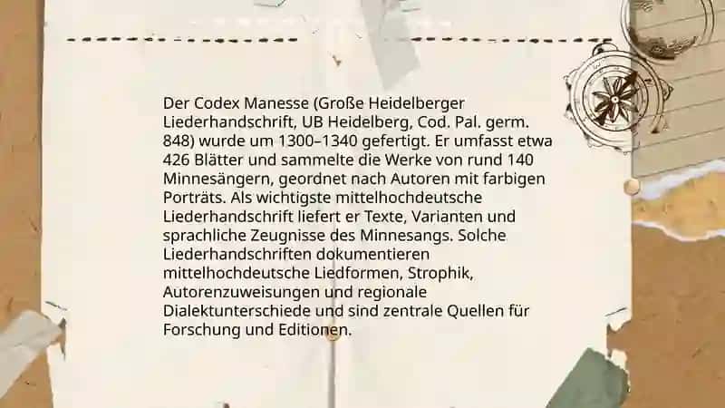 Ritterliche Deutsche Literatur und Minnesang 4