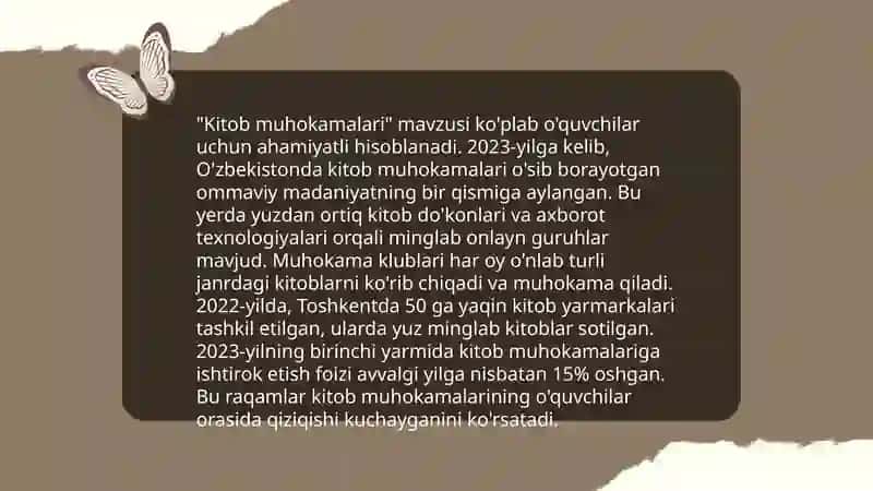 Adabiyot fanidan sinfdan tashqari mashg’ulotlarning turlari va ularni tashkil etish usullari 4