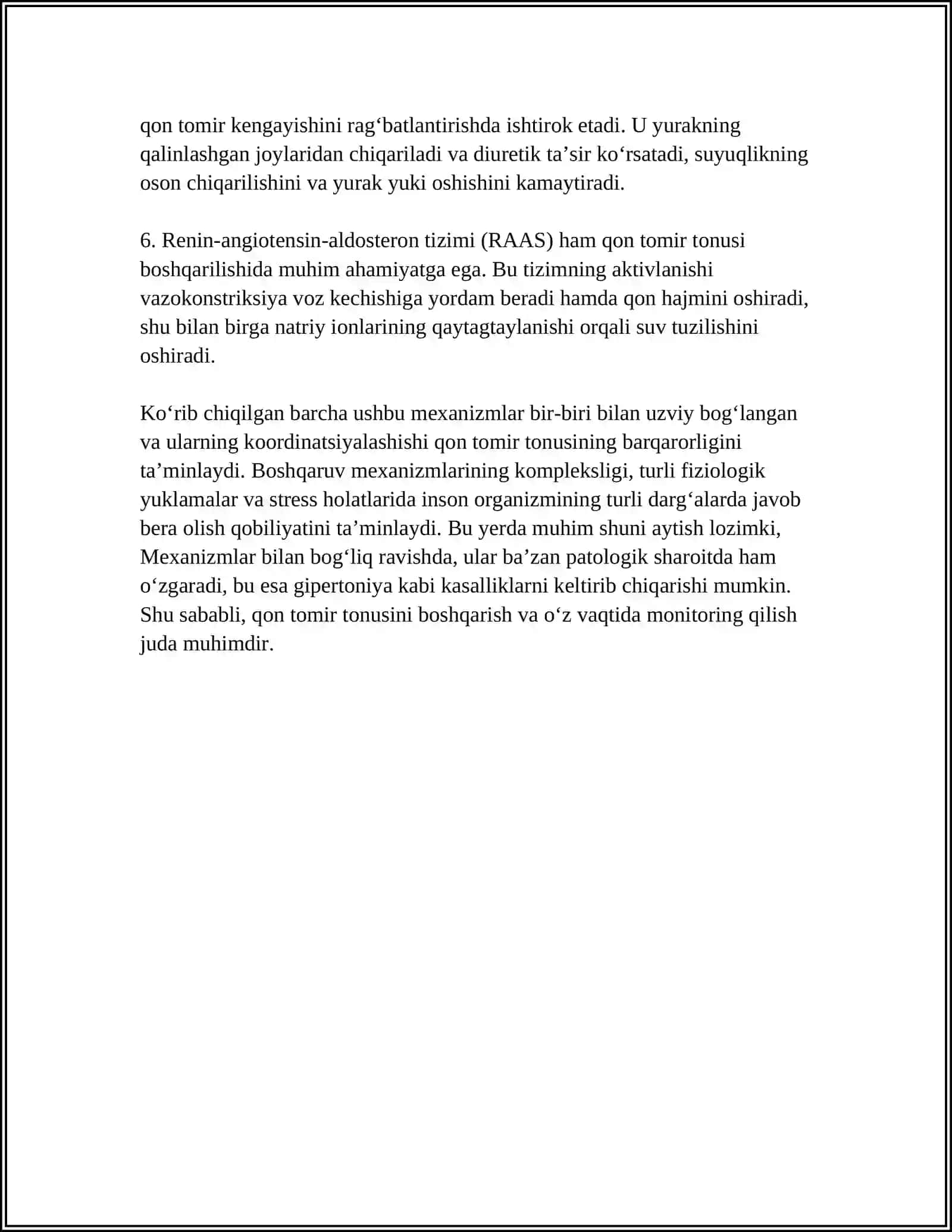 TOMIRLAR TONUSINING BOSHQARILISHI.QON TOMIR TIZIMINI FAOLIYATINI TEKSHIRISHNI YANGI USULLARI 4