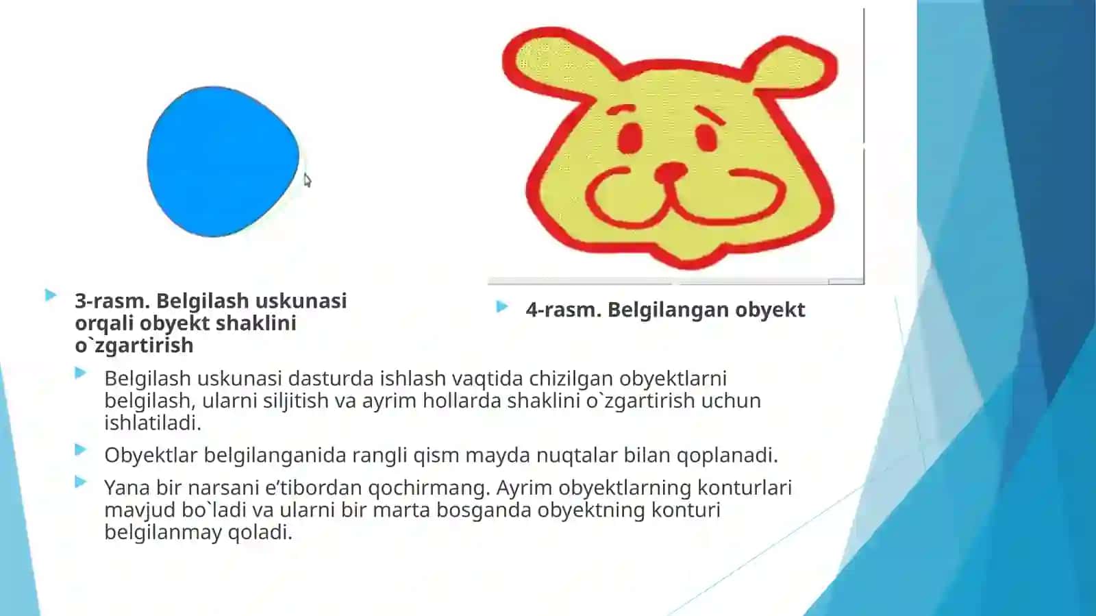 Uskunalar paneli va ularning funksiyalari 4