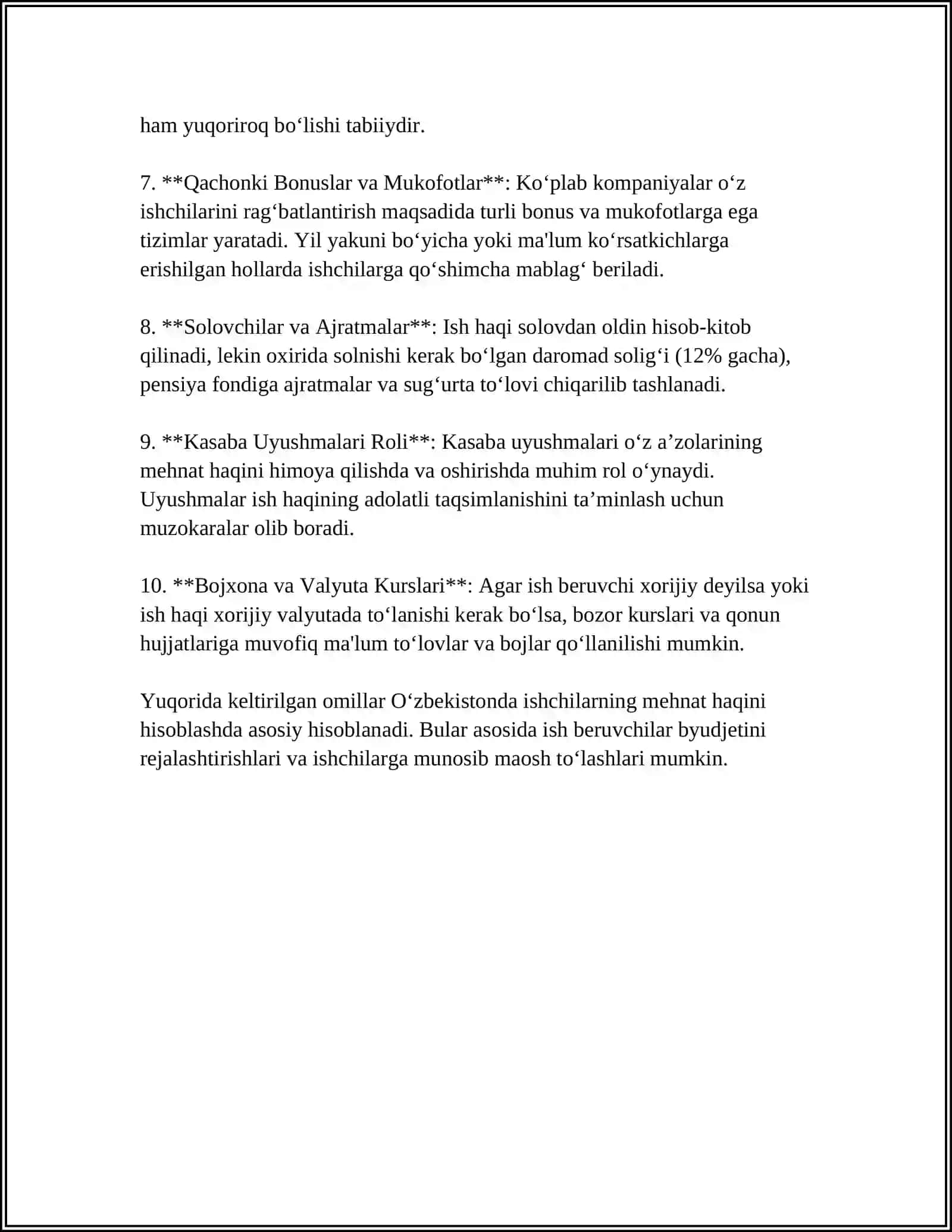 MEHNATGA HAQ TOʻLASH TIZIMLARINI TASHKIL ETISH 4