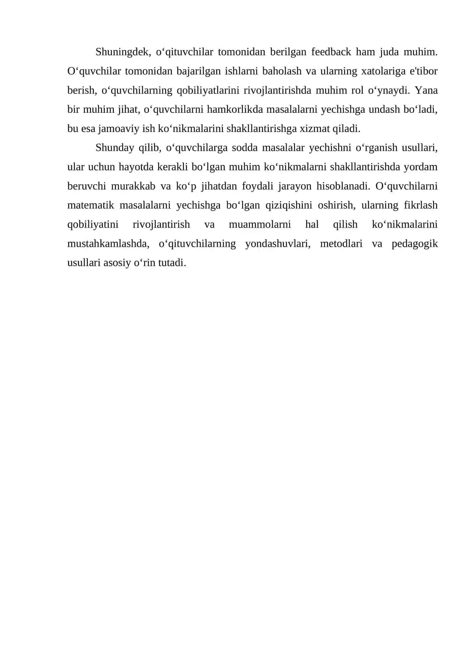 O'QUVCHILARGA SODDA MASALALAR YECHISHNI O`RGANISH USULLARI 4