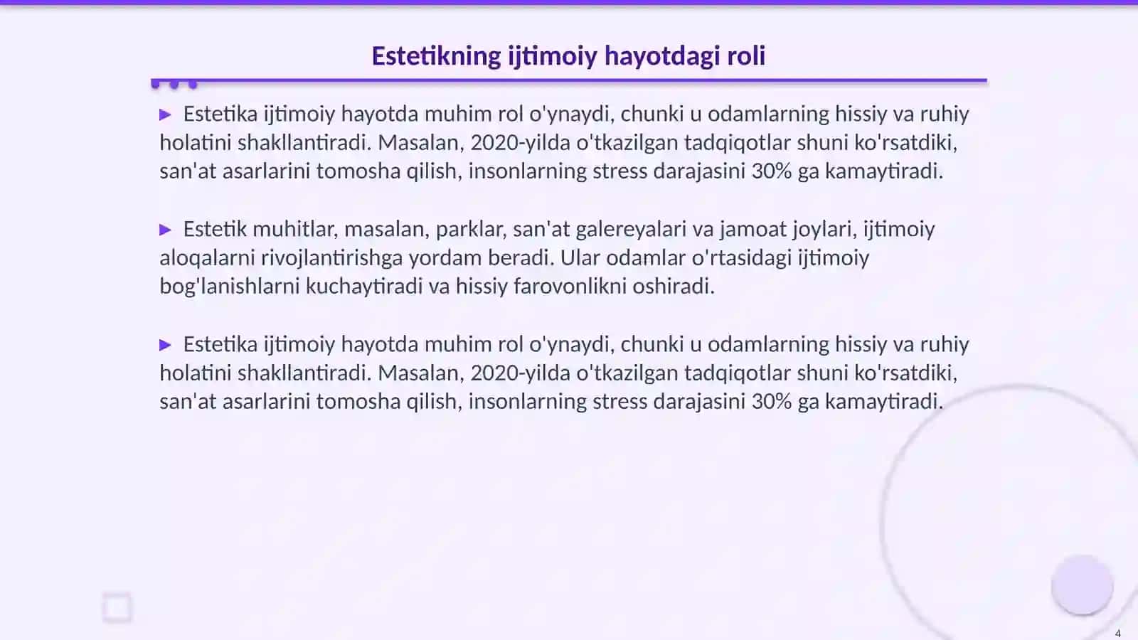 Estetikning ijtimoiy fanlar bilan aloqadorligi 4