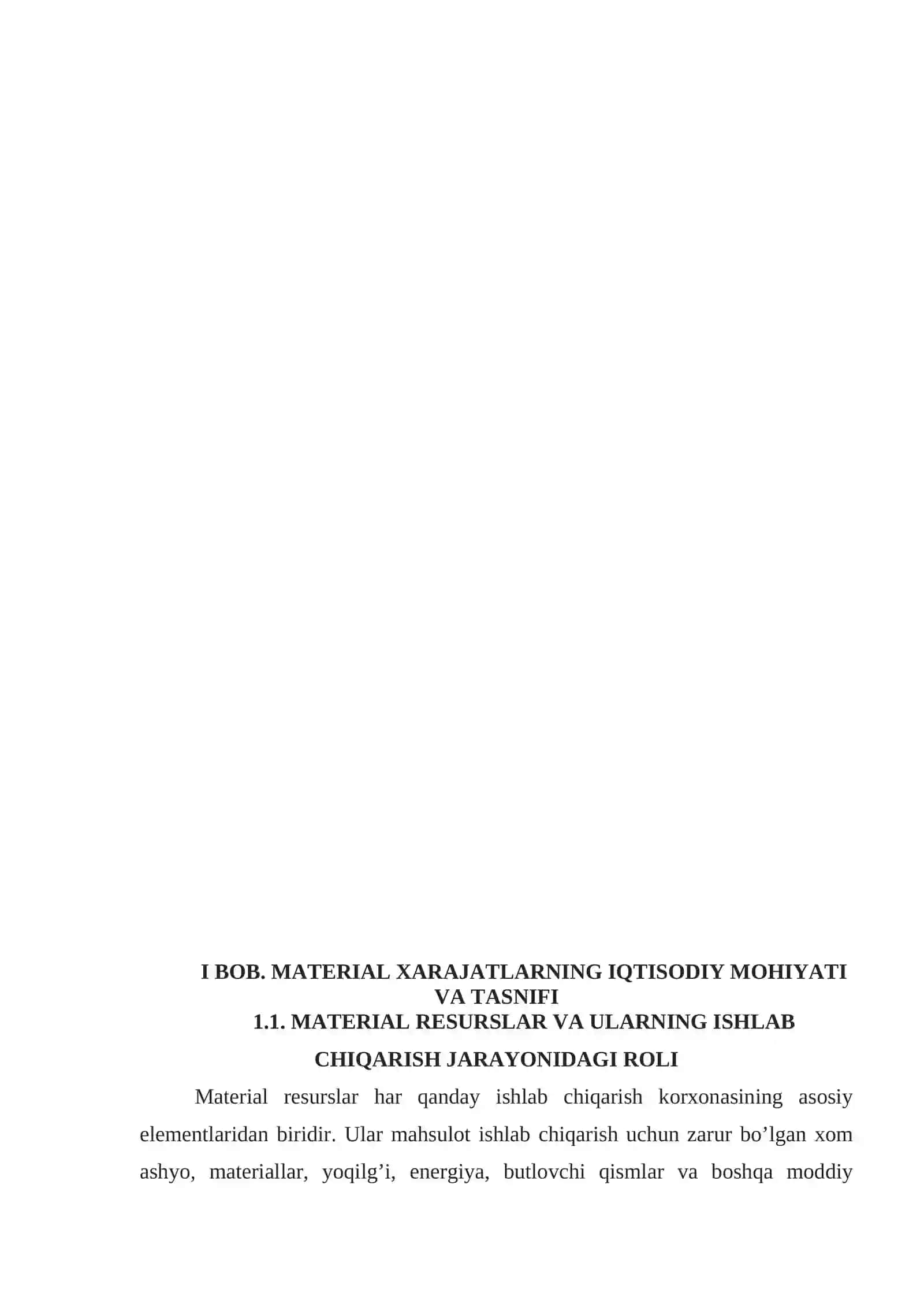MATERIAL XARAJATLARINING HISOBI 4