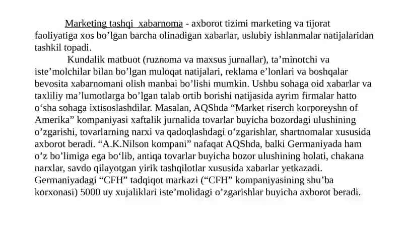 MARKETING TADQIQOTLARI VA AXBOROT TIZIMLARI 4