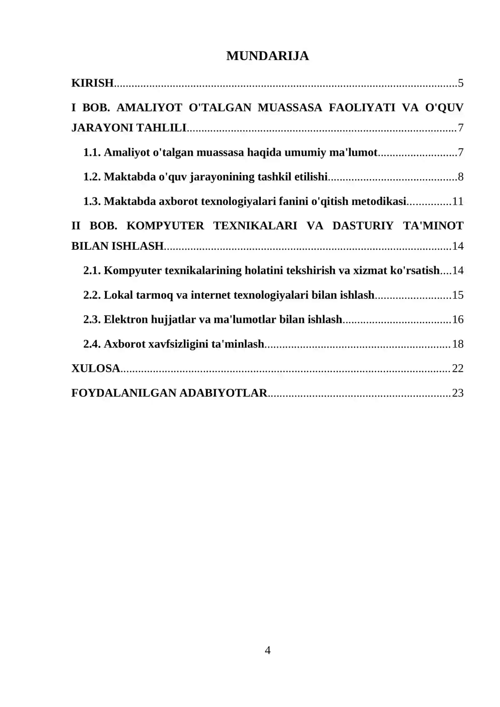 Kompyuter injiniring ('Kompyuter injiniring') ta'lim yo'nalishi 3-kurs talabasi 4