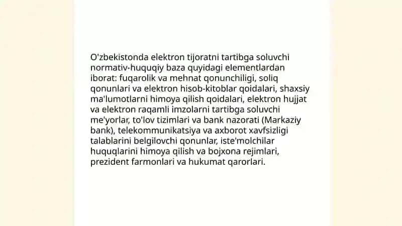 O'zbekiston Respublikasida elektron tijoratning rivojlanish holati 4