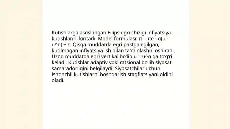 Filips egri chizigi Modelning zamonaviy talqini 4