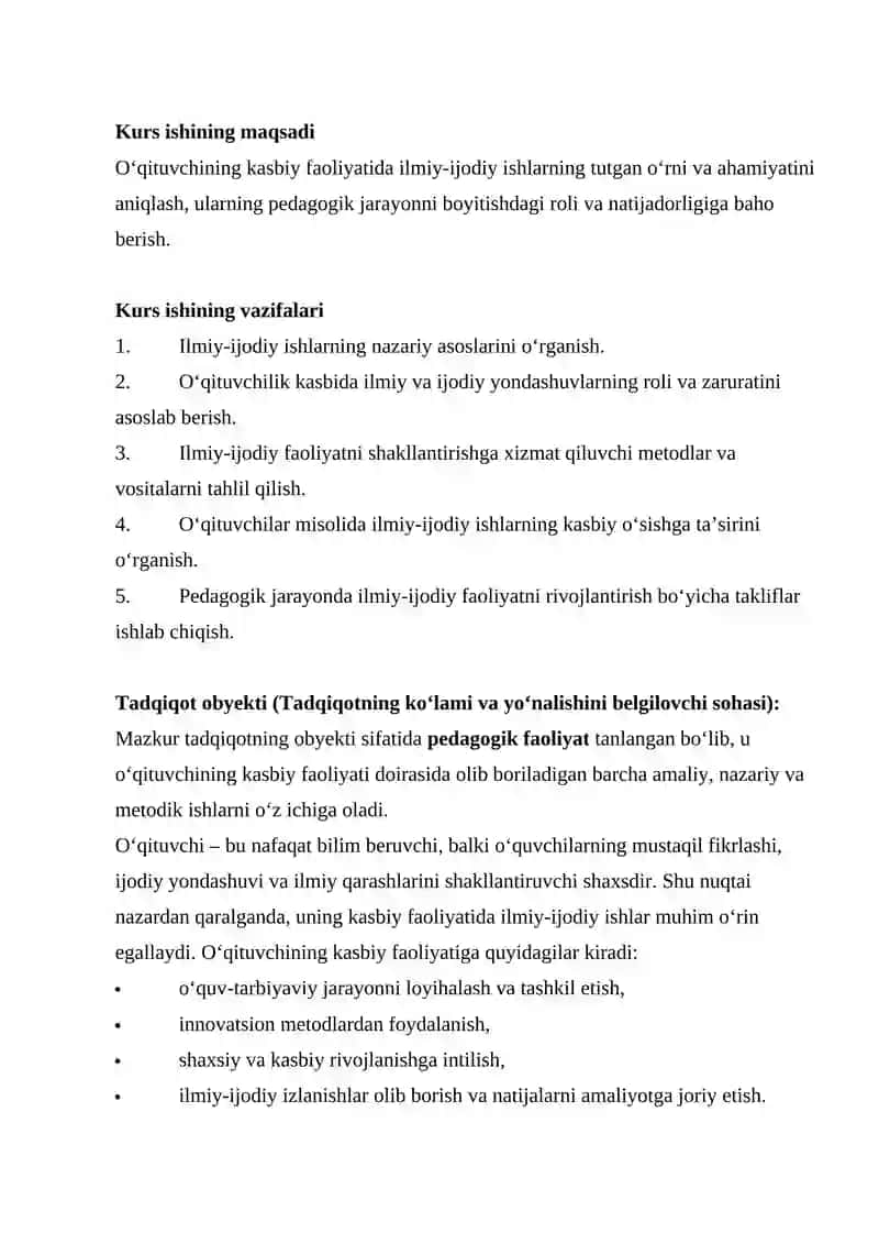 ILMIY-IJODIY ISHLARNING O'QITUVCHI KASBIY FAOLIYATIDAGI AHAMIYATI 4